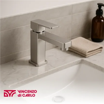 Grifería Monocomando de Lavatorio con Diseño Cuadrado
